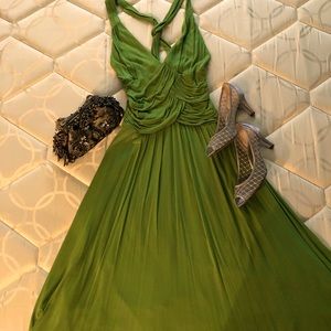 Sage green BCBG criss cross straps